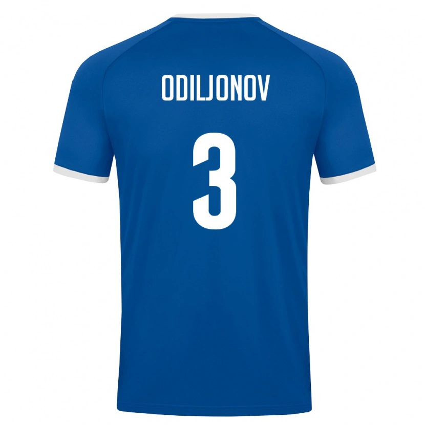 DanxenメンズウズベキスタンOzodbek Odiljonov#3ロイヤルブルー 白ホームシャツ26-28ジャージーユニフォーム