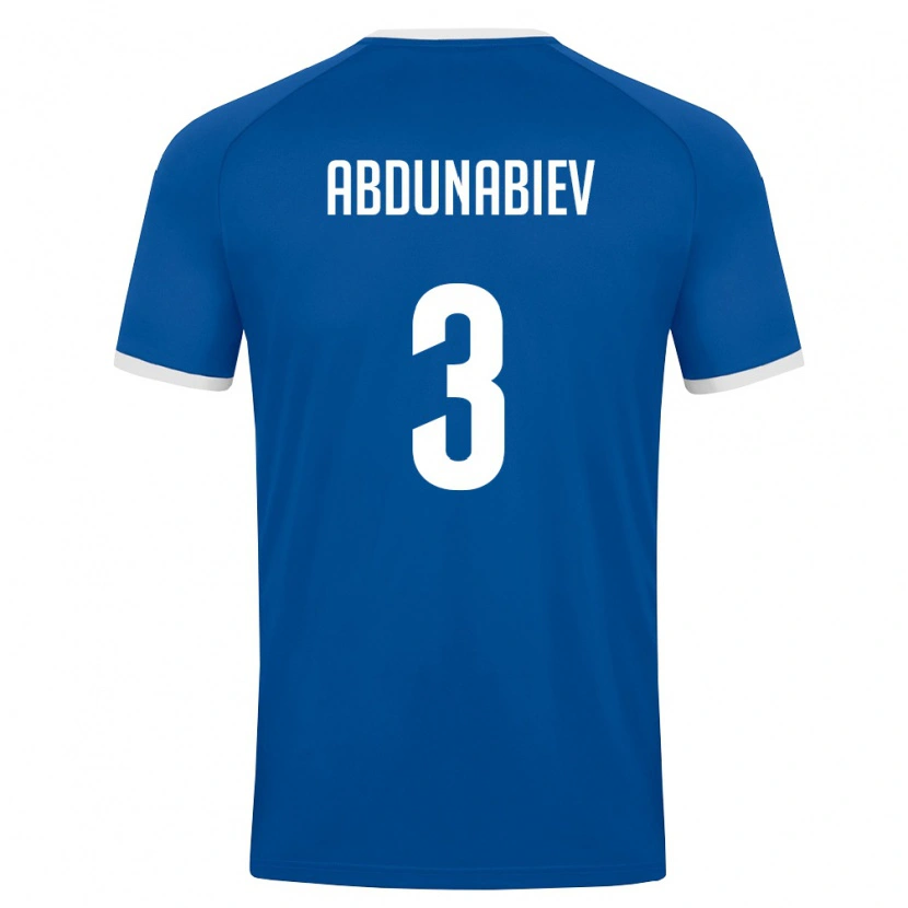 DanxenメンズウズベキスタンAdis Abdunabiev#3ロイヤルブルー 白ホームシャツ26-28ジャージーユニフォーム