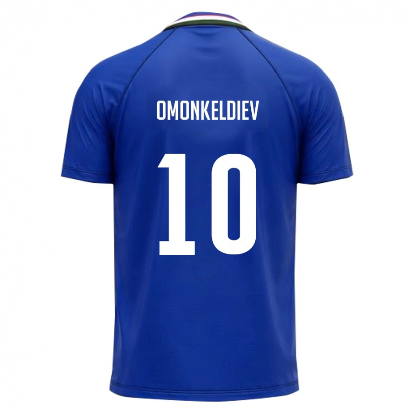DanxenメンズウズベキスタンFazliddin Omonkeldiev#10ロイヤルブルー 白ホームシャツ26-28ジャージーユニフォーム
