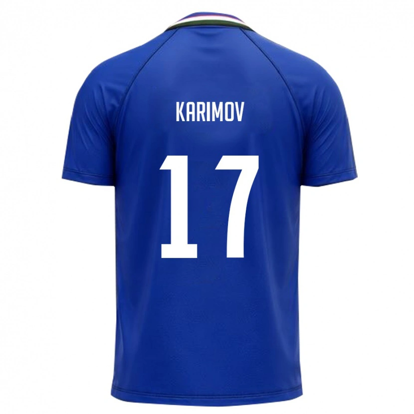 DanxenメンズウズベキスタンOllobergan Karimov#17ロイヤルブルー 白ホームシャツ26-28ジャージーユニフォーム