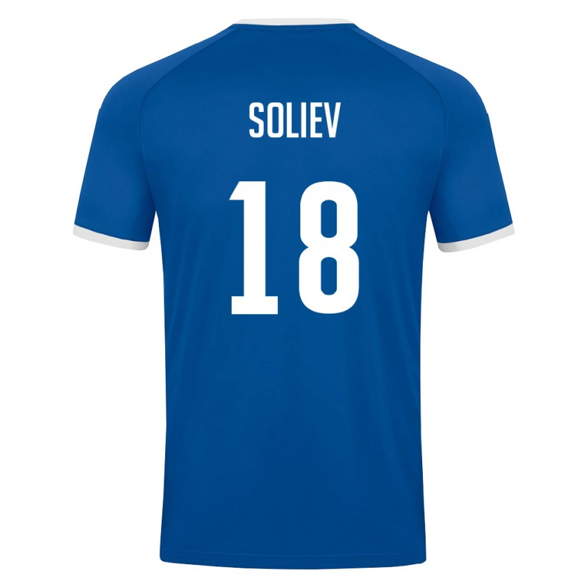 DanxenメンズウズベキスタンAbdulvosid Soliev#18ロイヤルブルー 白ホームシャツ26-28ジャージーユニフォーム