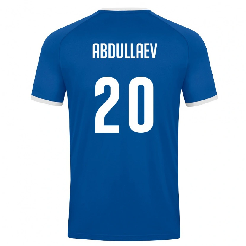 DanxenメンズウズベキスタンDilshod Abdullaev#20ロイヤルブルー 白ホームシャツ26-28ジャージーユニフォーム