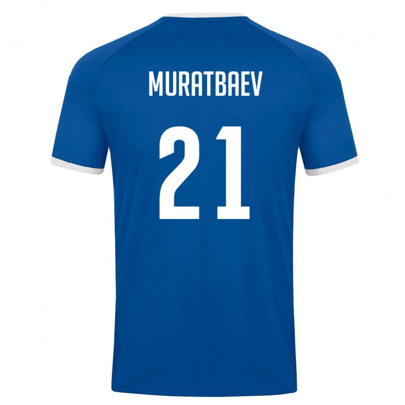 DanxenメンズウズベキスタンSamandar Muratbaev#21ロイヤルブルー 白ホームシャツ26-28ジャージーユニフォーム