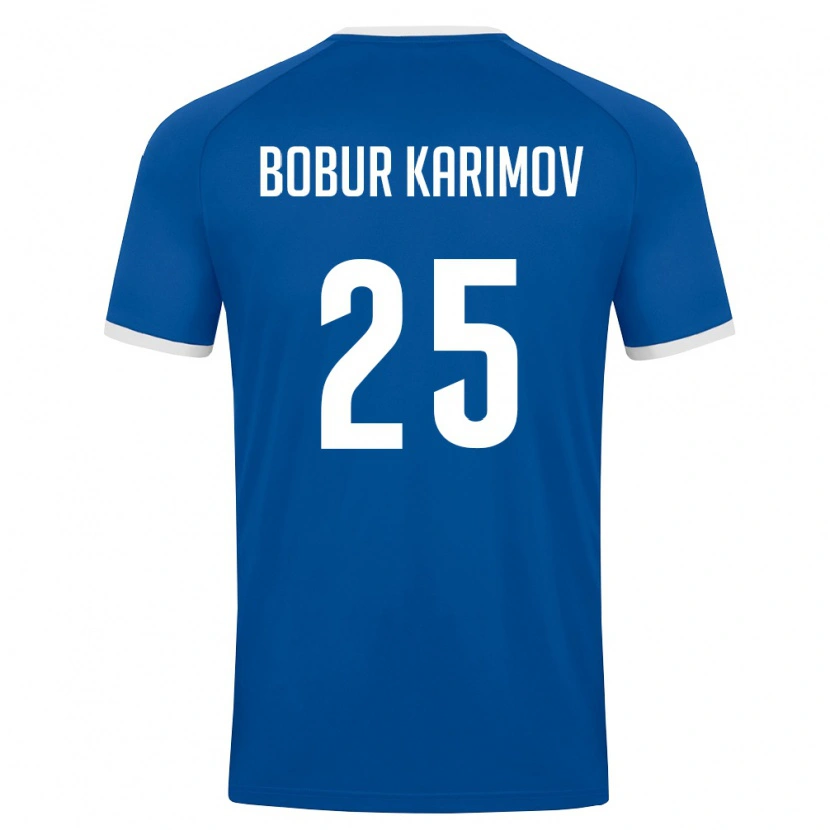 DanxenメンズウズベキスタンMukhammad-Bobur Karimov#25ロイヤルブルー 白ホームシャツ26-28ジャージーユニフォーム