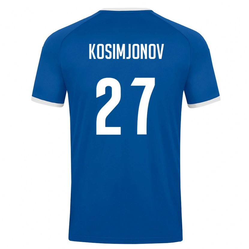 DanxenメンズウズベキスタンAsadbek Kosimjonov#27ロイヤルブルー 白ホームシャツ26-28ジャージーユニフォーム