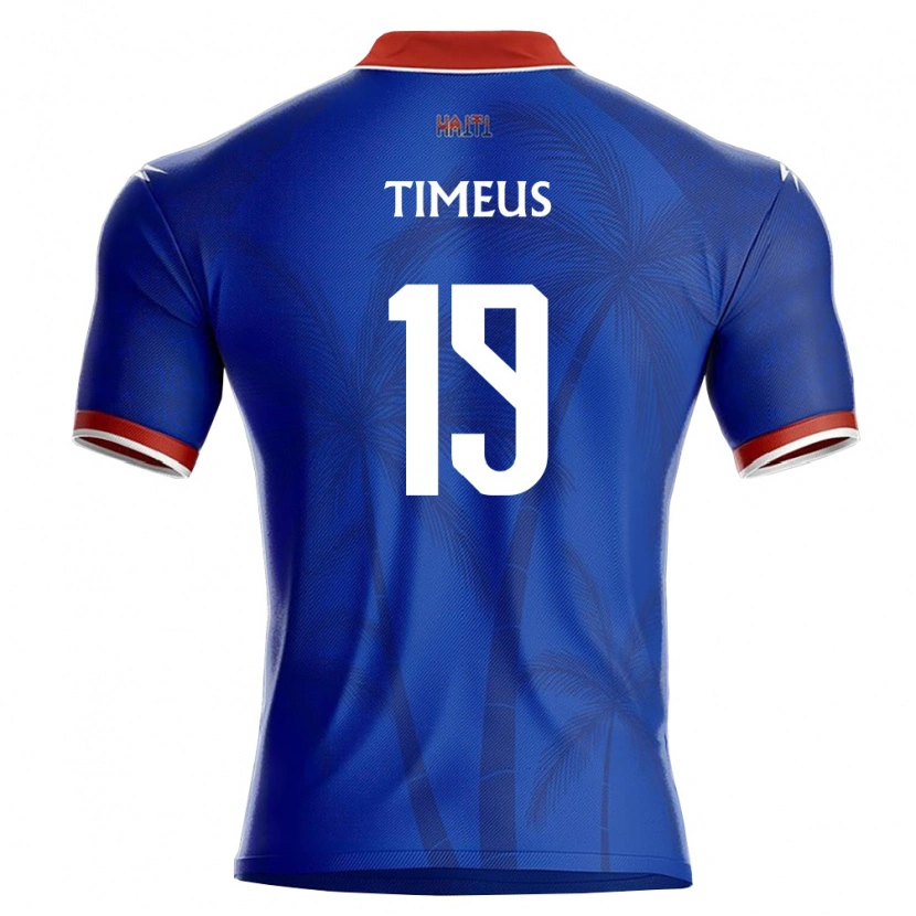 DanxenメンズハイチJeffte Timeus#19青 赤 白ホームシャツ26-28ジャージーユニフォーム