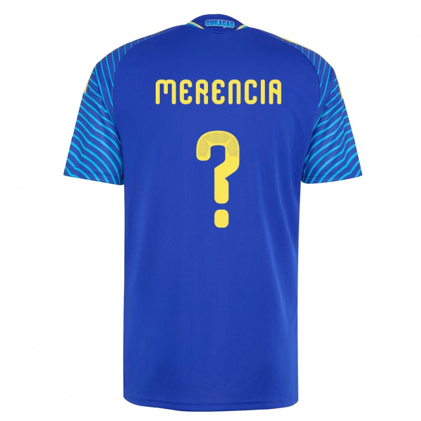 Danxenメンズキュラソー島Leandro Merencia#0紺 白ホームシャツ26-28ジャージーユニフォーム