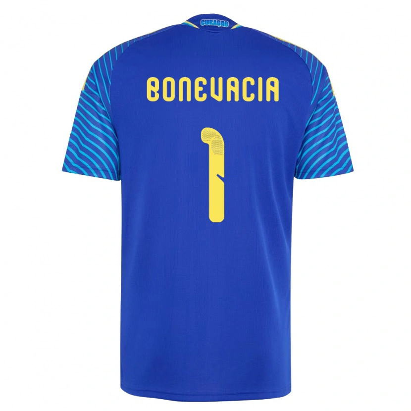 Danxenメンズキュラソー島Giuliano Bonevacia#1紺 白ホームシャツ26-28ジャージーユニフォーム