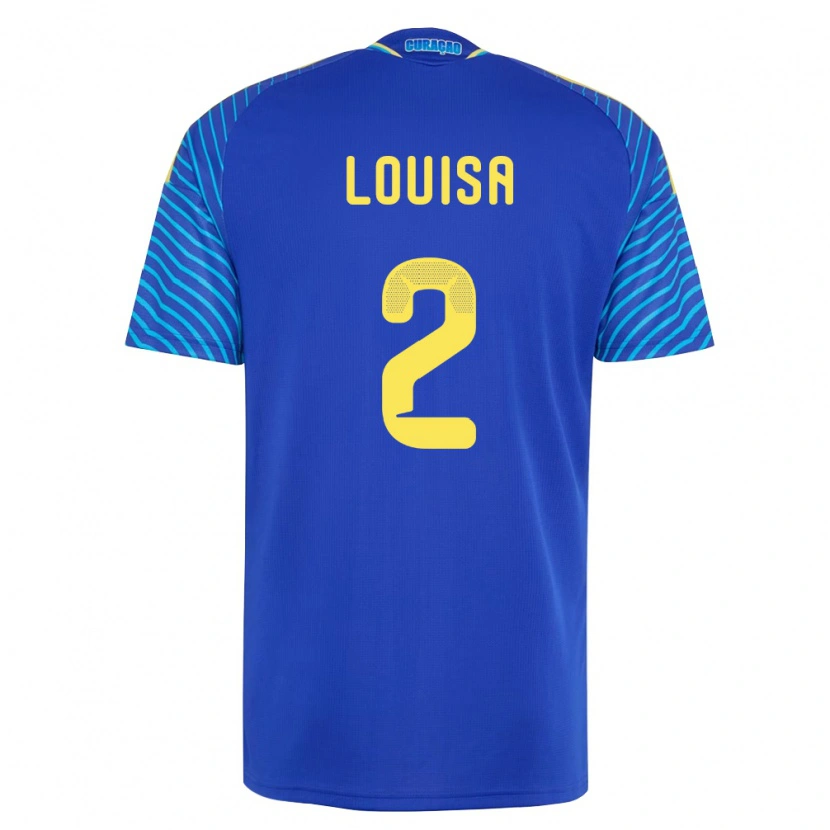 Danxenメンズキュラソー島Genairo Louisa#2紺 白ホームシャツ26-28ジャージーユニフォーム