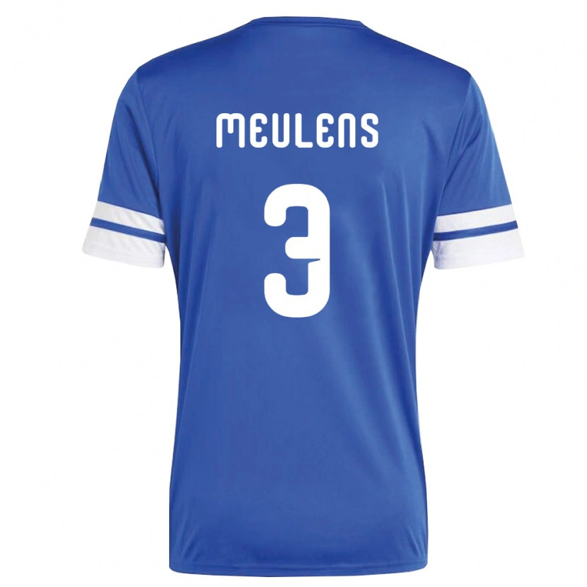 Danxenメンズキュラソー島Giordinelo Meulens#3紺 白ホームシャツ26-28ジャージーユニフォーム