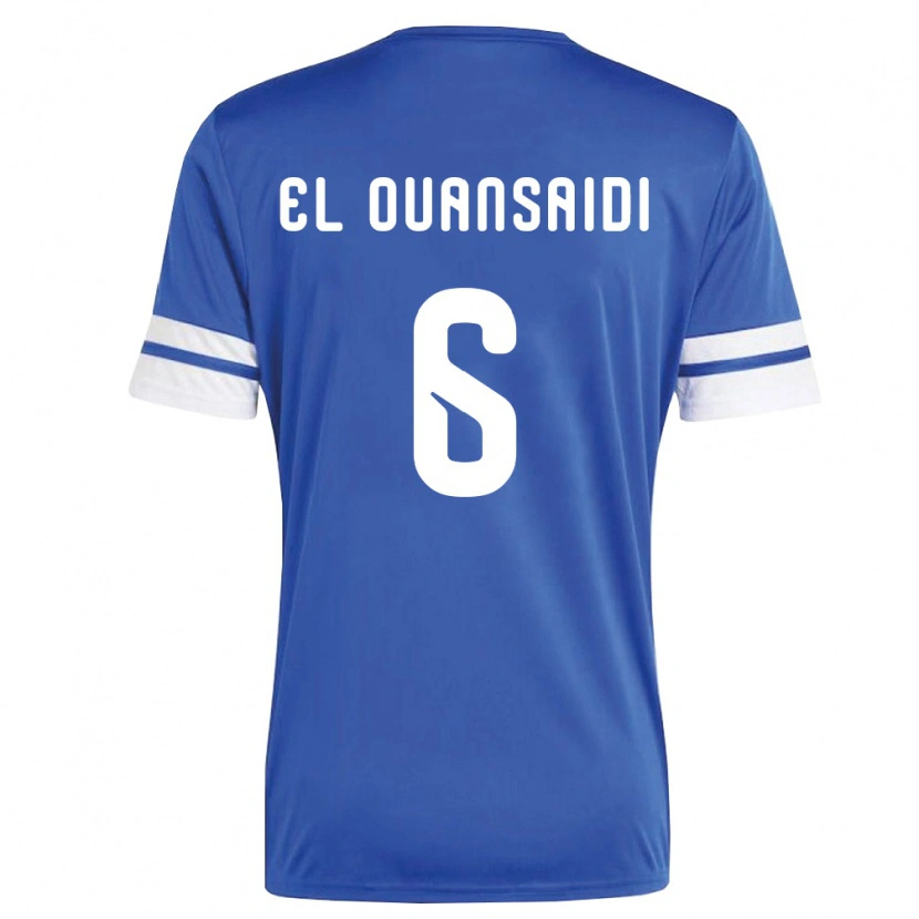 Danxenメンズキュラソー島Keyane El Ouansaidi#6紺 白ホームシャツ26-28ジャージーユニフォーム