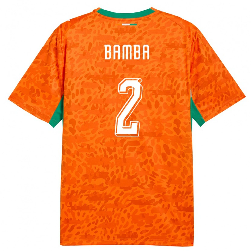 DanxenメンズコートジボワールGoudouss Bamba#2オレンジ 緑 白ホームシャツ26-28ジャージーユニフォーム