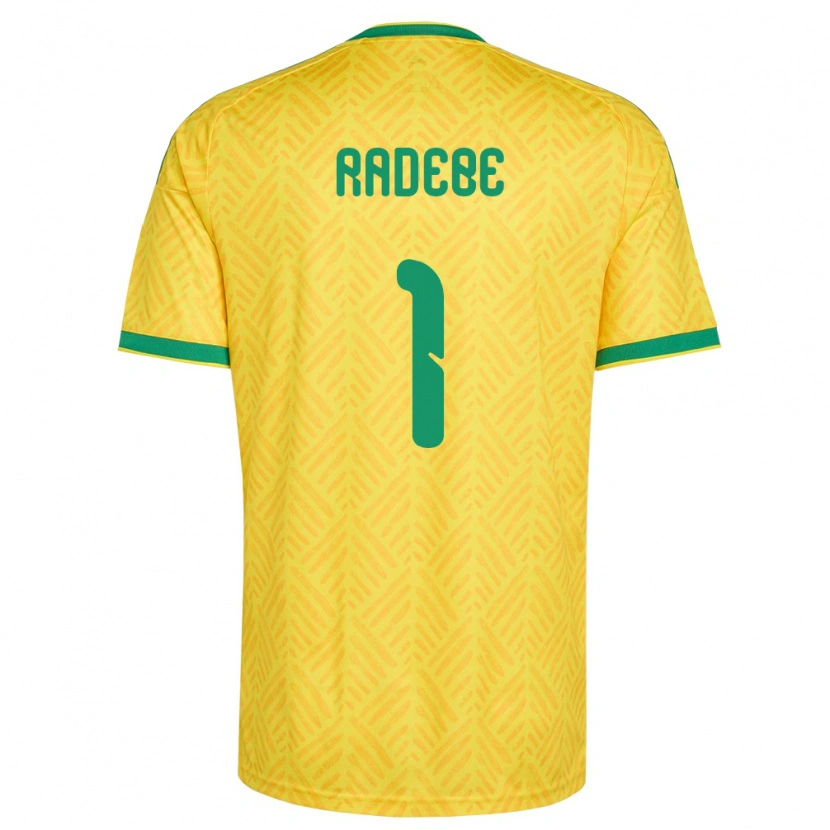 Danxenメンズ南アフリカLwandiso Radebe#1黄 緑ホームシャツ26-28ジャージーユニフォーム