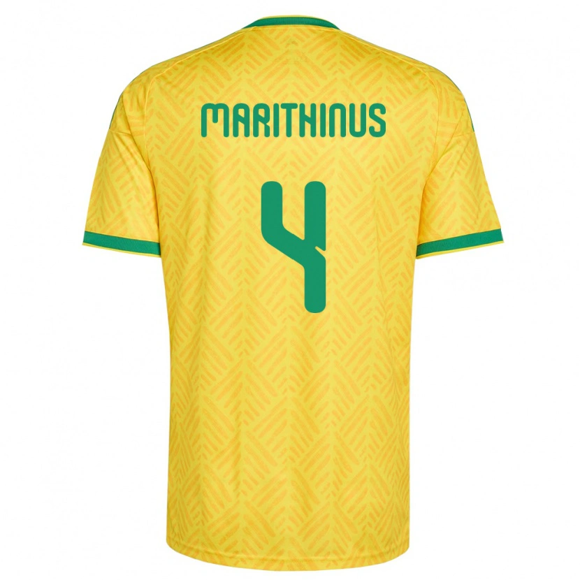 Danxenメンズ南アフリカLiam Marithinus#4黄 緑ホームシャツ26-28ジャージーユニフォーム