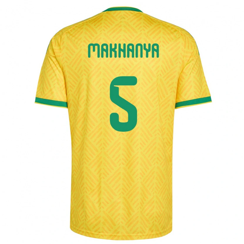 Danxenメンズ南アフリカOlwethu Makhanya#5黄 緑ホームシャツ26-28ジャージーユニフォーム