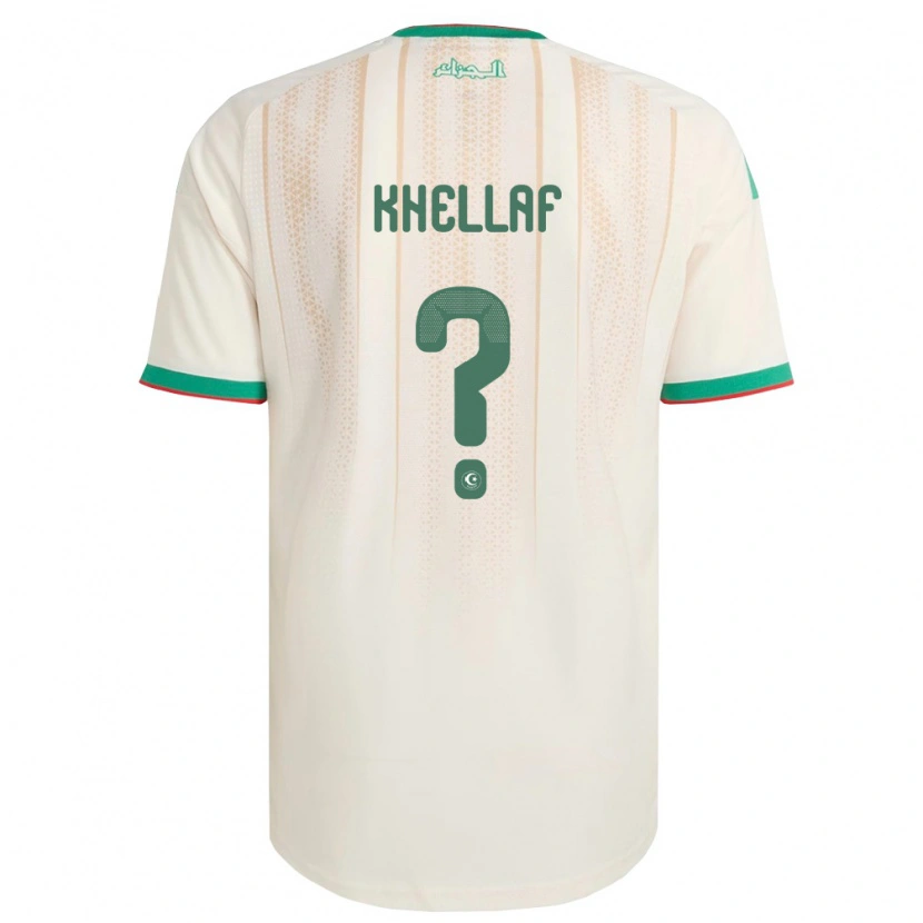 DanxenメンズアルジェリアTarek Khellaf#0オフホワイト 緑 赤ホームシャツ26-28ジャージーユニフォーム