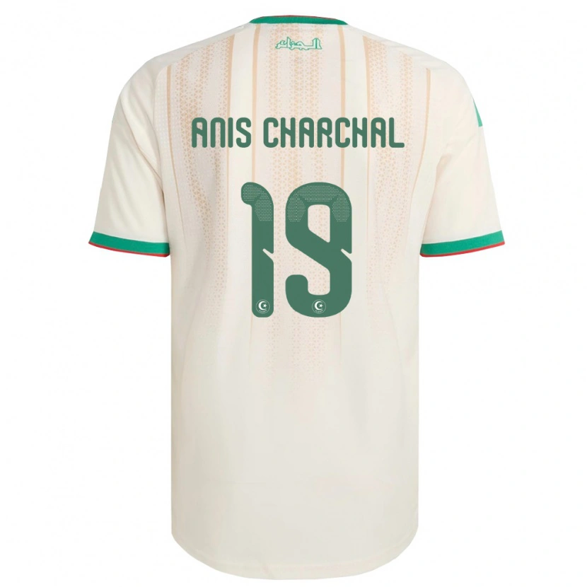 DanxenメンズアルジェリアMohamed Anis Charchal#19オフホワイト 緑 赤ホームシャツ26-28ジャージーユニフォーム