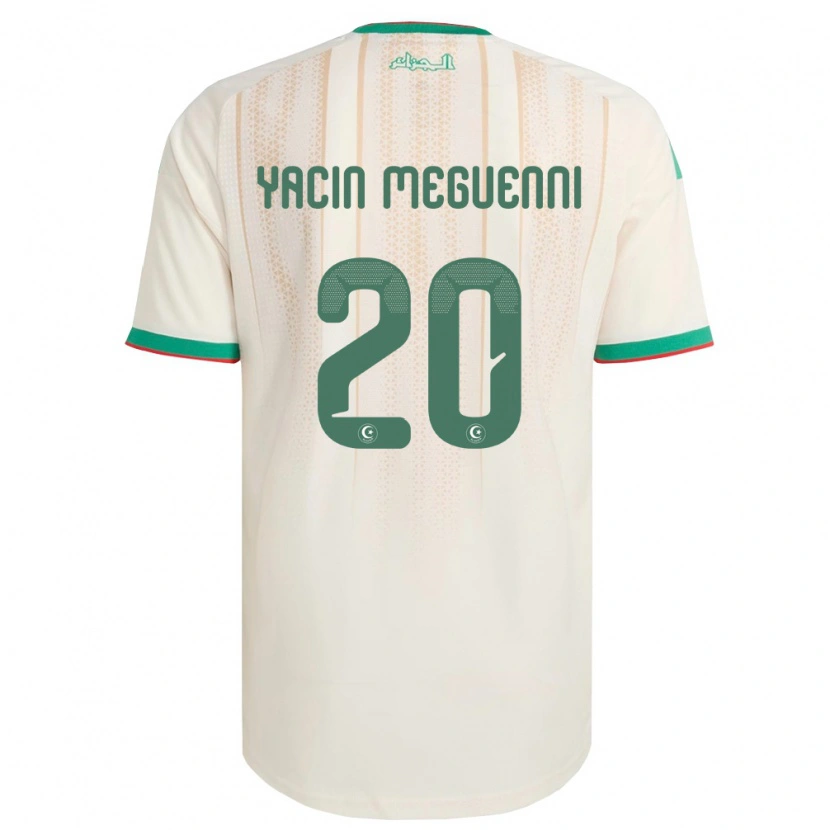 DanxenメンズアルジェリアMohamed Yacin Meguenni#20オフホワイト 緑 赤ホームシャツ26-28ジャージーユニフォーム