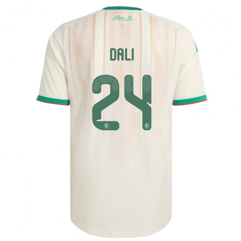 DanxenメンズアルジェリアRayene Dali#24オフホワイト 緑 赤ホームシャツ26-28ジャージーユニフォーム