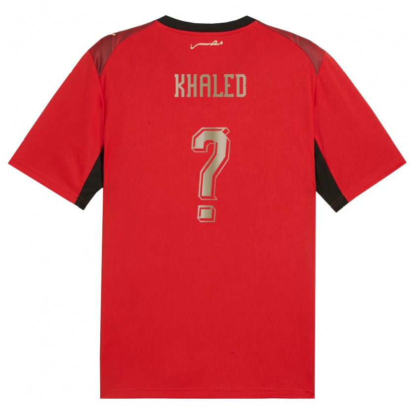 DanxenメンズエジプトMaher Khaled#0赤 黒 金ホームシャツ26-28ジャージーユニフォーム