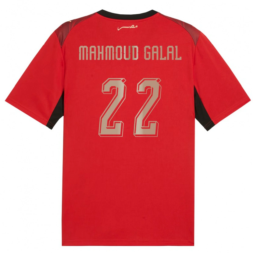 DanxenメンズエジプトBaraa Mahmoud Galal#22赤 黒 金ホームシャツ26-28ジャージーユニフォーム