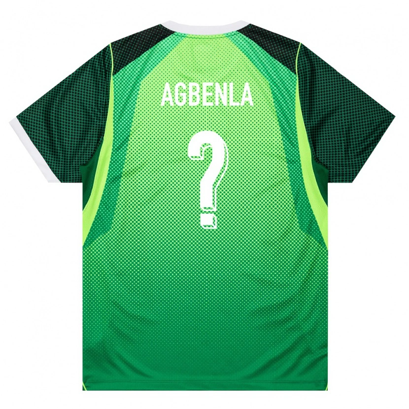 DanxenメンズナイジェリアOreoluwa Agbenla#0緑 白ホームシャツ26-28ジャージーユニフォーム