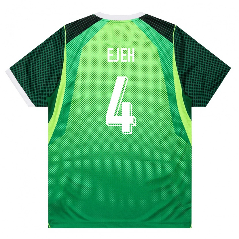 DanxenメンズナイジェリアIsaiah Ejeh#4緑 白ホームシャツ26-28ジャージーユニフォーム