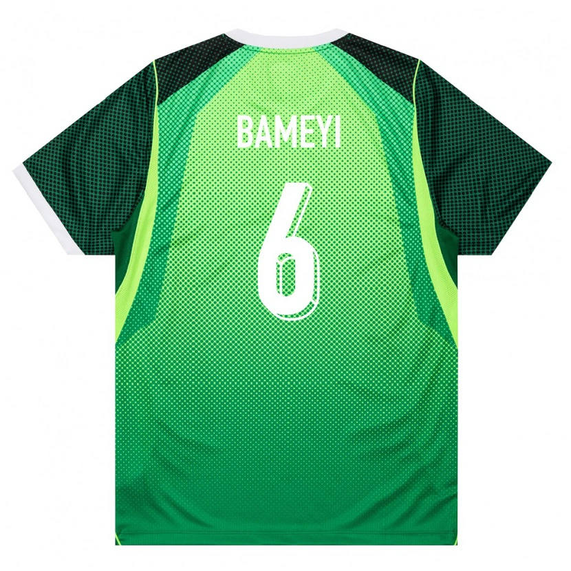 DanxenメンズナイジェリアDaniel Bameyi#6緑 白ホームシャツ26-28ジャージーユニフォーム