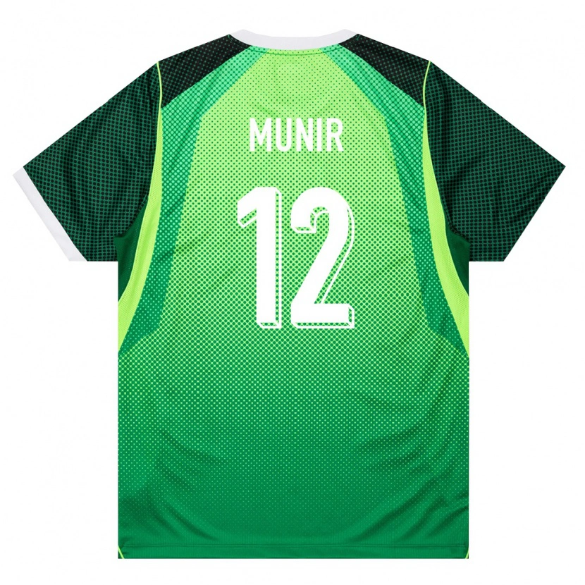 DanxenメンズナイジェリアIdris Munir#12緑 白ホームシャツ26-28ジャージーユニフォーム