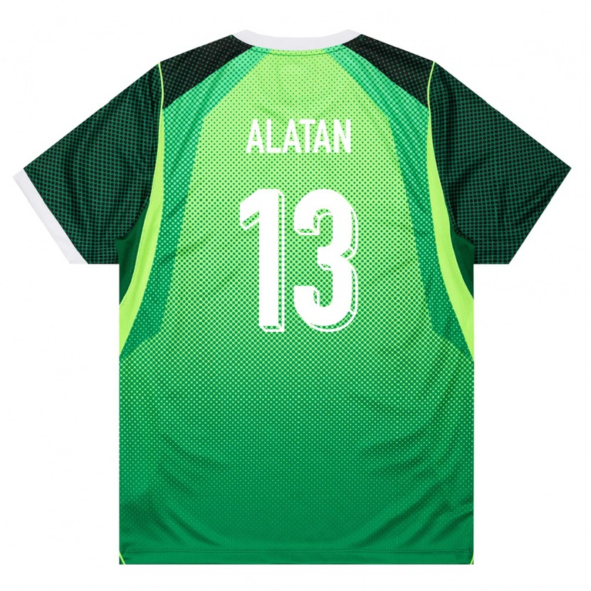 DanxenメンズナイジェリアAzuka Alatan#13緑 白ホームシャツ26-28ジャージーユニフォーム