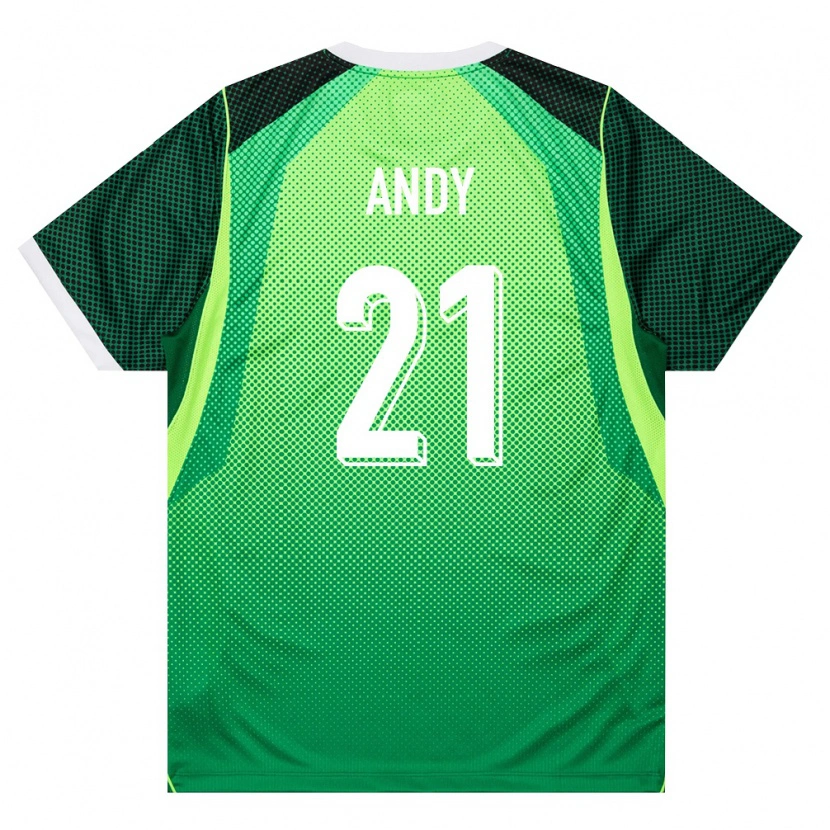DanxenメンズナイジェリアEzekiel Andy#21緑 白ホームシャツ26-28ジャージーユニフォーム