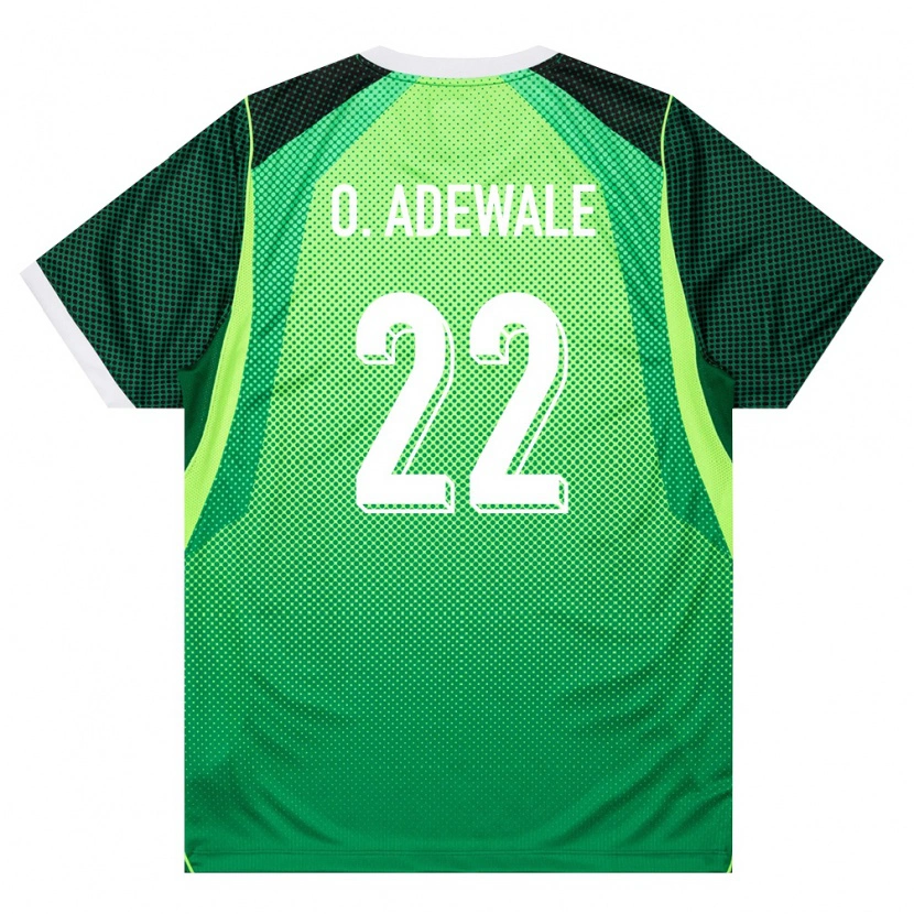 DanxenメンズナイジェリアQuadri Oluwatobiloba Adewale#22緑 白ホームシャツ26-28ジャージーユニフォーム