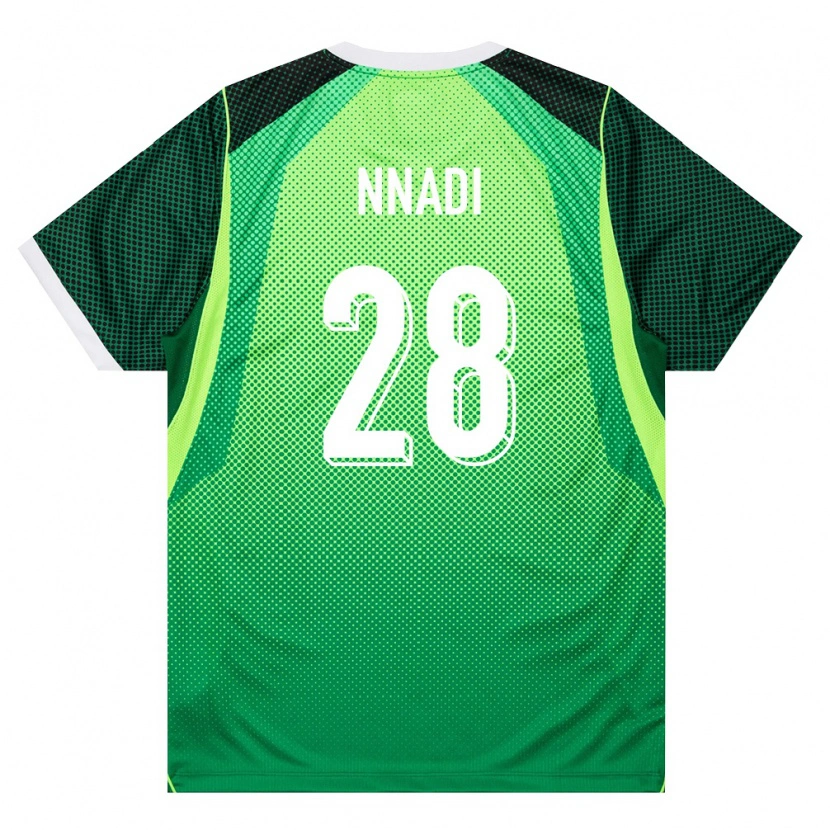 Danxenメンズナイジェリアトチュクウ・ナディ#28緑 白ホームシャツ26-28ジャージーユニフォーム