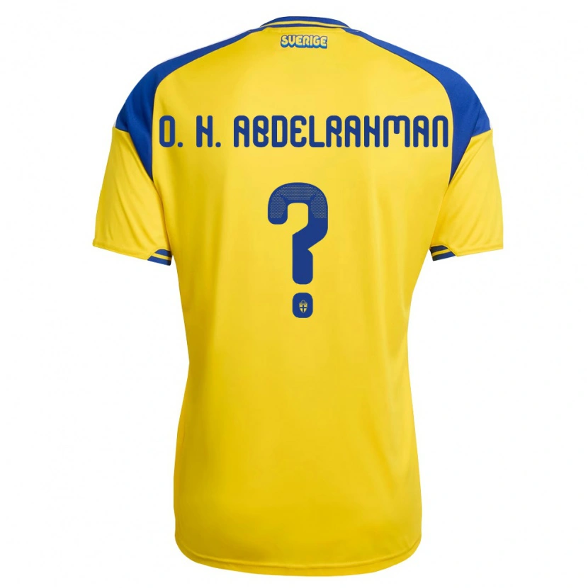 DanxenメンズスウェーデンOsman Haroun Abdelrahman#0黄 青 白ホームシャツ26-28ジャージーユニフォーム