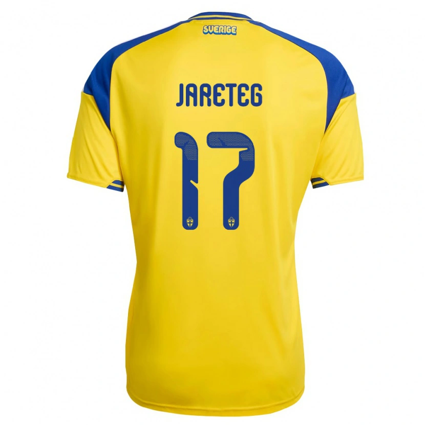 DanxenメンズスウェーデンLinus Järeteg#17黄 青 白ホームシャツ26-28ジャージーユニフォーム