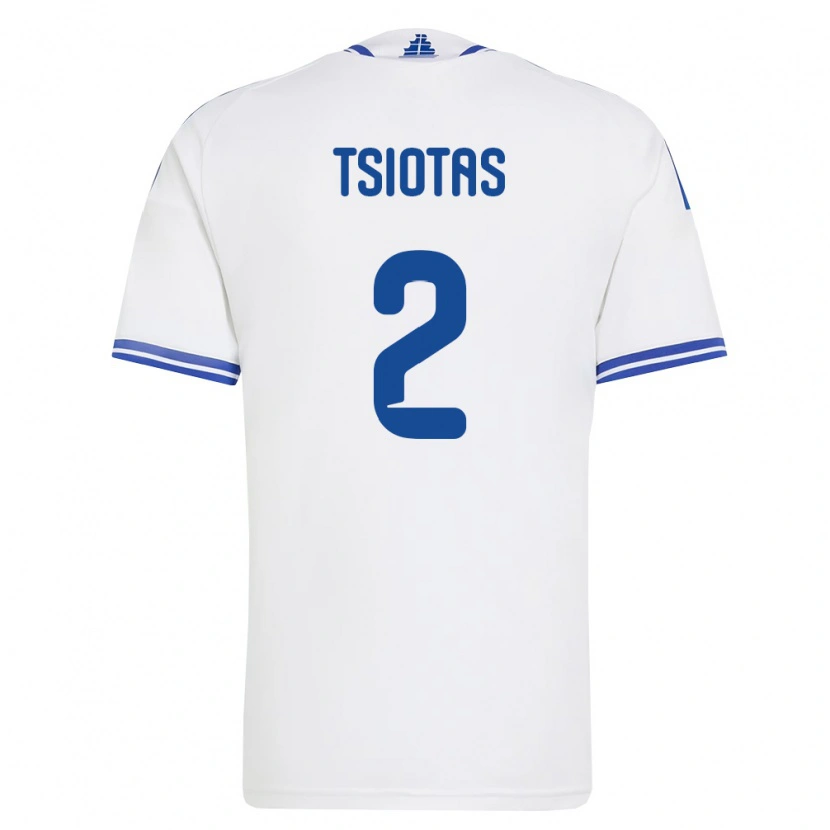 DanxenメンズギリシャPavlos Tsiotas#2白 青ホームシャツ26-28ジャージーユニフォーム