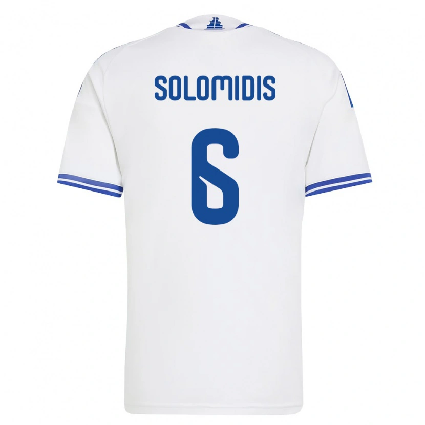 DanxenメンズギリシャFotios Solomidis#6白 青ホームシャツ26-28ジャージーユニフォーム