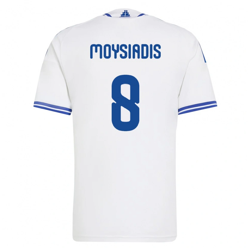DanxenメンズギリシャAlexandros Moysiadis#8白 青ホームシャツ26-28ジャージーユニフォーム