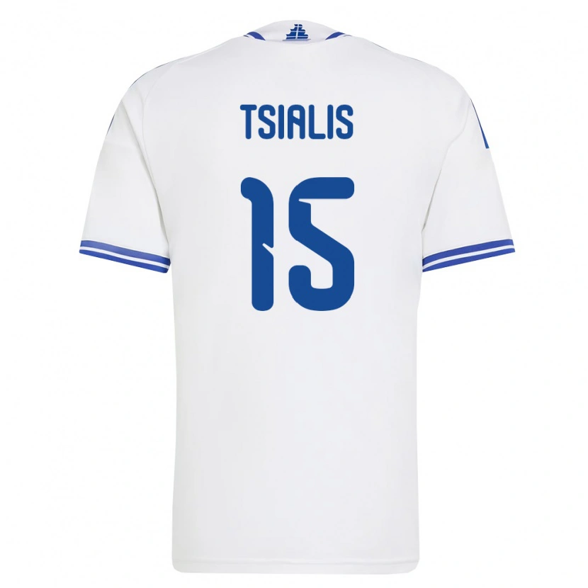 DanxenメンズギリシャGiannis Tsialis#15白 青ホームシャツ26-28ジャージーユニフォーム