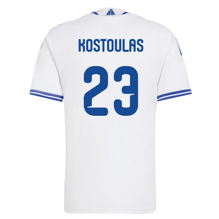 DanxenメンズギリシャKonstantinos Kostoulas#23白 青ホームシャツ26-28ジャージーユニフォーム