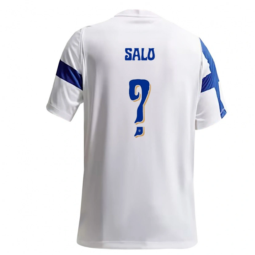 DanxenメンズフィンランドAaro Salo#0白 青ホームシャツ26-28ジャージーユニフォーム