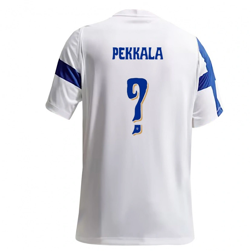 DanxenメンズフィンランドEetu Pekkala#0白 青ホームシャツ26-28ジャージーユニフォーム