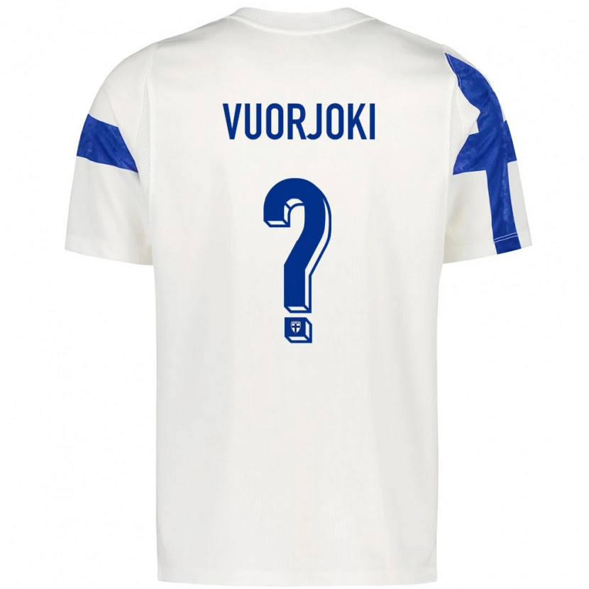 DanxenメンズフィンランドEero Vuorjoki#0白 青ホームシャツ26-28ジャージーユニフォーム