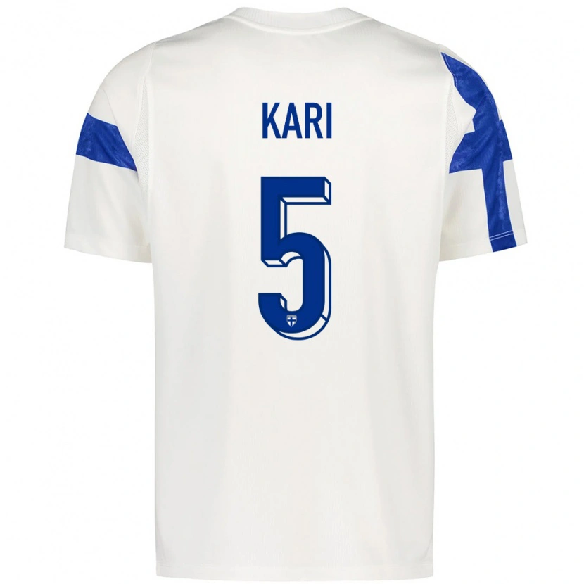 DanxenメンズフィンランドJere Kari#5白 青ホームシャツ26-28ジャージーユニフォーム