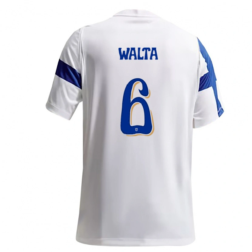 DanxenメンズフィンランドLeo Walta#6白 青ホームシャツ26-28ジャージーユニフォーム