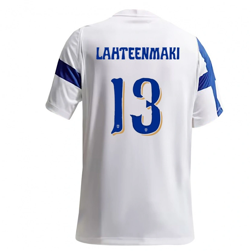 DanxenメンズフィンランドJuho Lähteenmäki#13白 青ホームシャツ26-28ジャージーユニフォーム