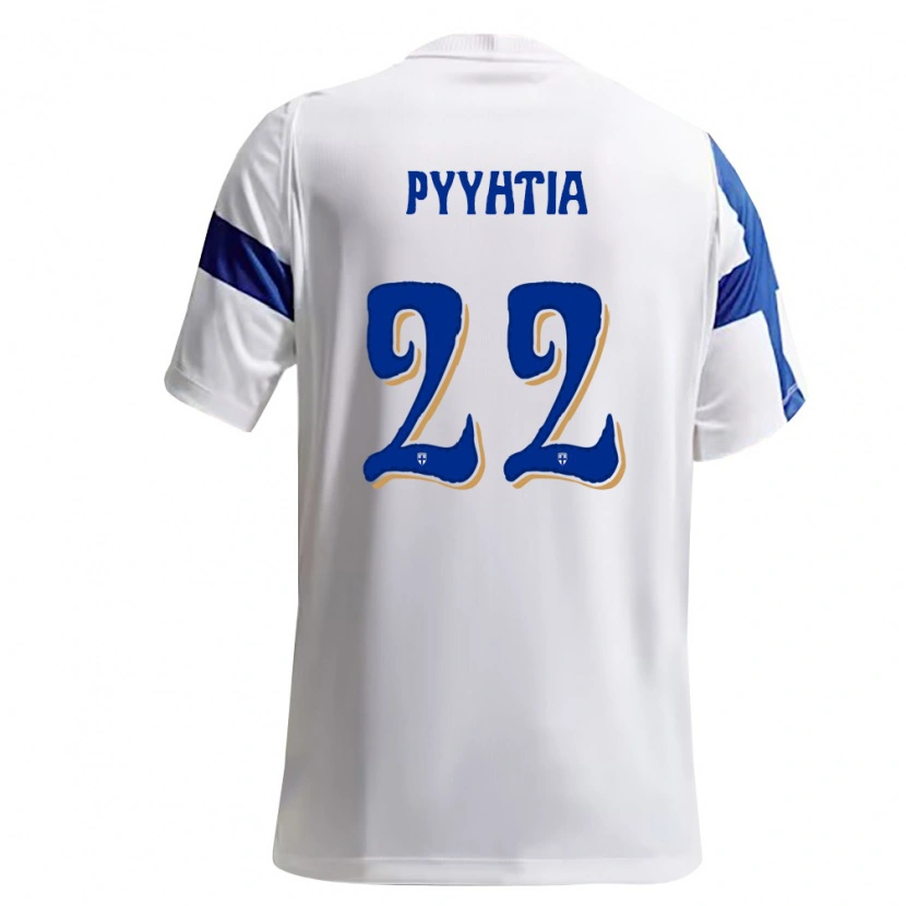 DanxenメンズフィンランドNiklas Pyyhtiä#22白 青ホームシャツ26-28ジャージーユニフォーム
