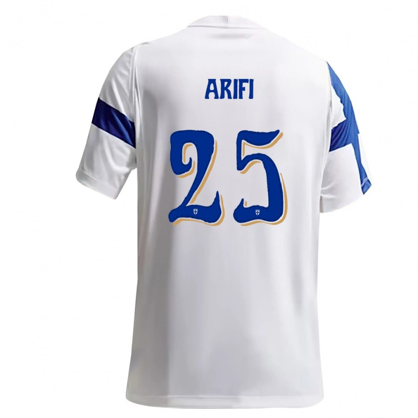 DanxenメンズフィンランドDoni Arifi#25白 青ホームシャツ26-28ジャージーユニフォーム