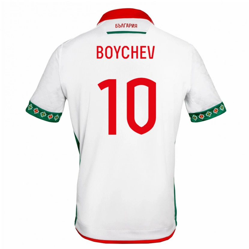 DanxenメンズブルガリアMarto Boychev#10白 緑 赤ホームシャツ26-28ジャージーユニフォーム