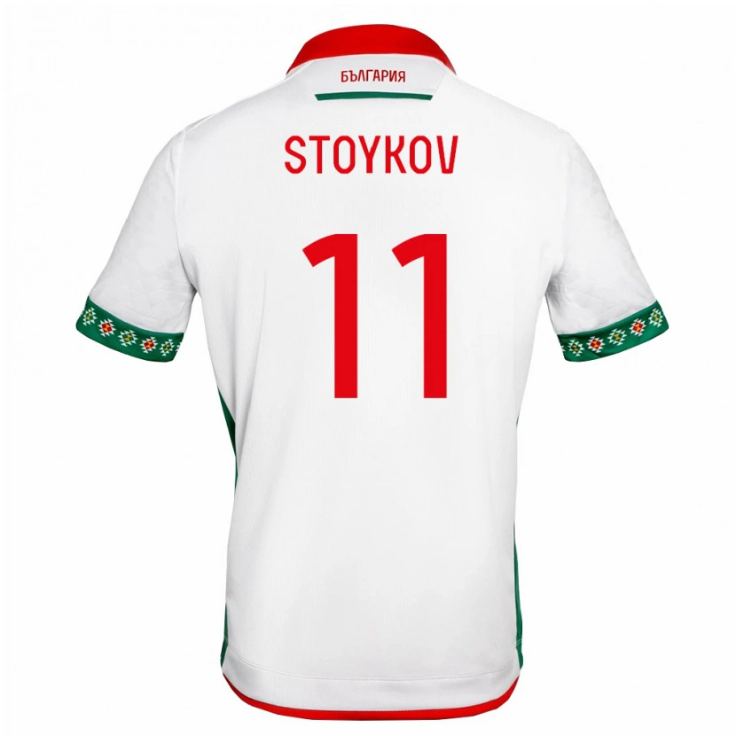 DanxenメンズブルガリアPreslav Stoykov#11白 緑 赤ホームシャツ26-28ジャージーユニフォーム